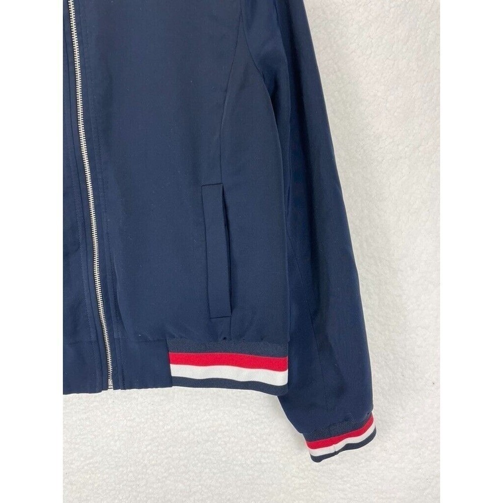 Tommy Hilfiger Reversible Bomber Jacket Women's M Navy White Stripe Full Zip - Picture 4 of 11